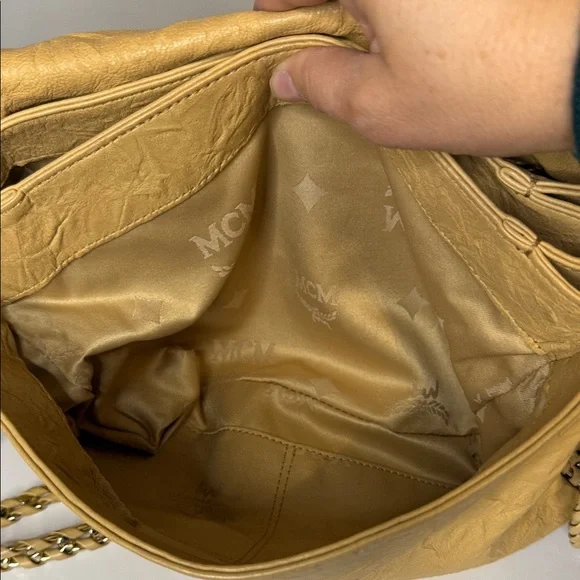 MCM Tan Leather Shoulder Bag - Picture 10 of 13